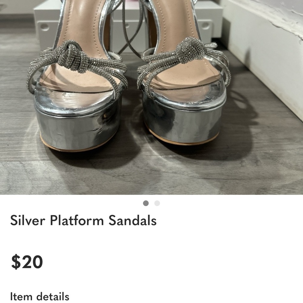 Silver Platform Sandals